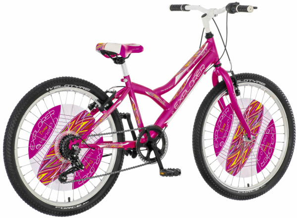EXPLORER Dečiji bicikl SPY243S6 daisy 24''/13'' roze-beli