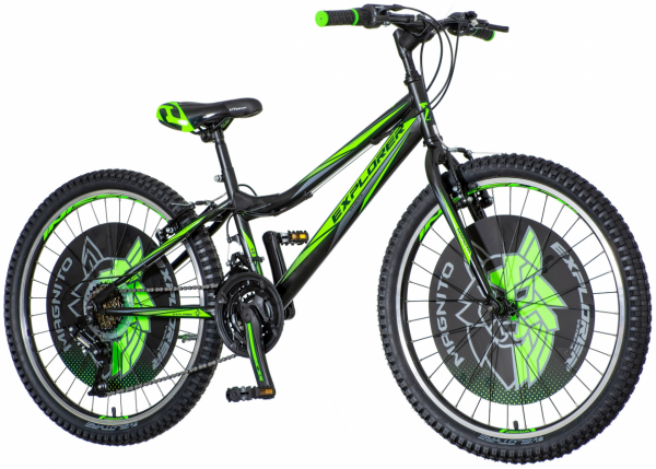 EXPLORER Dečiji bicikl MAG241 24''/13'' Magnito crno-zeleni