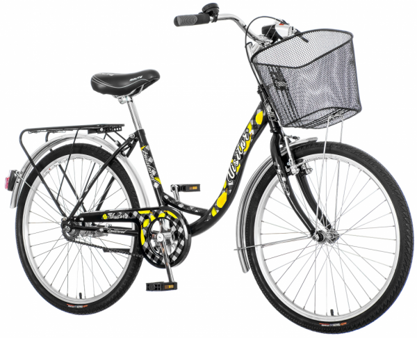 VISITOR Ženski bicikl LOW243F 24''/15'' Lowland crno-žuto-sivi
