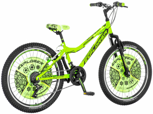EXPLORER Dečiji bicikl FOR241AMD1 24''/13'' Magnito zeleno-crni