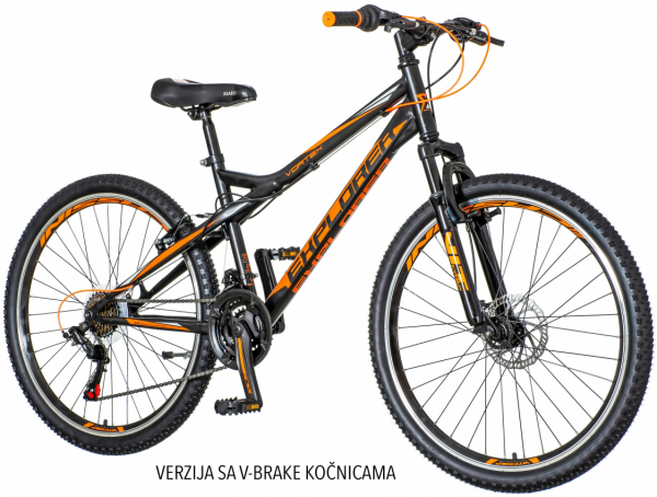 EXPLORER Muški bicikl VOR261AM 26/16'' Vortex amort. crno-narandžasti