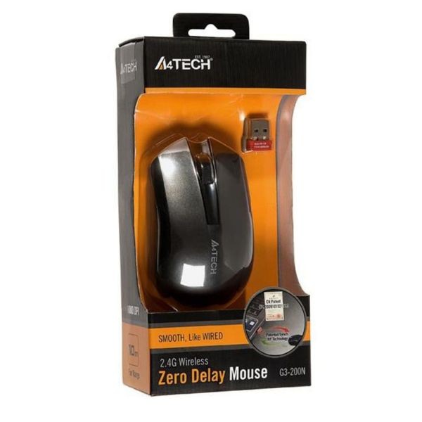 A4-TECH A4-G3-200N-1 V-Track bezicni opticki mis 2.4GHz, 125Hz/1000 Dpi, 107mm, USB