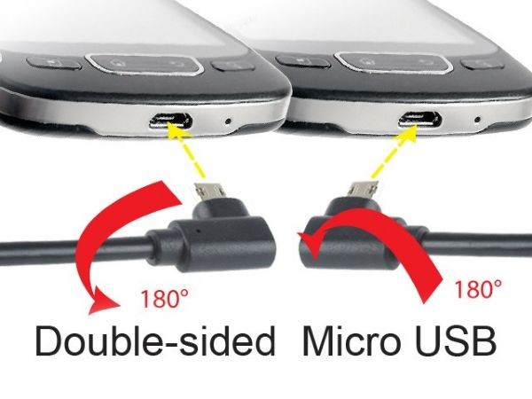 GEMBIRD CCB-USB2-AMmDM90-6  USB 2.0 AM to Double-sided right angle Micro-USB cable, 1.8M