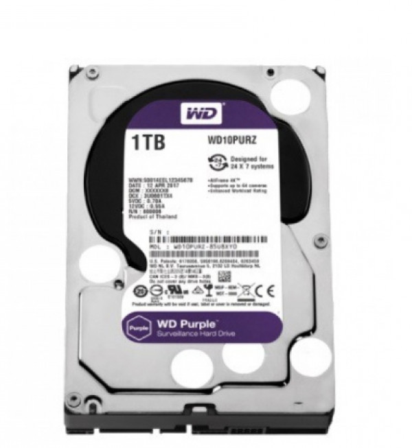 HDD WD 1TB WD10PURZ SATA3 64MB Caviar Purple