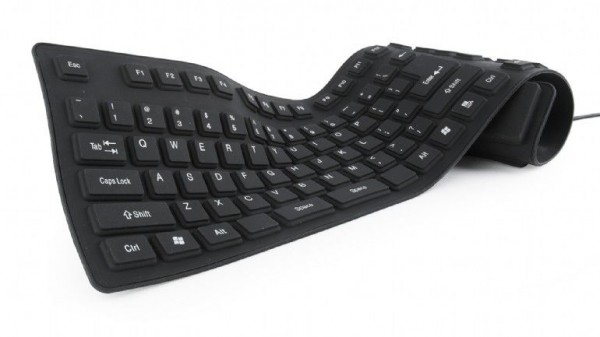 GEMBIRD KB-109F-B  Fleksibilna tastatura US layot USB+PS/2