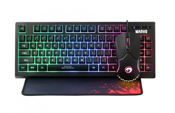 TASTATURA+MIS USB MARVO CM310 BLACK GAMING