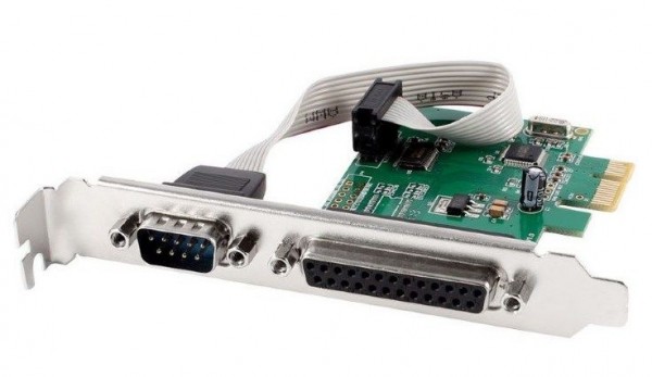 GEMBIRD PEX-COMLPT-01  COM serial port+LPT port PCI-Express add-on card, +extra low-profile bracket