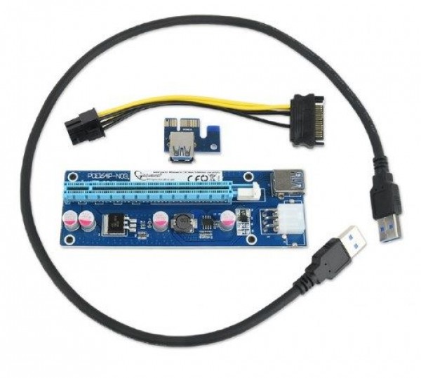 GEMBIRD RC-PCIEX-03  PCI-Express riser add-on card, PCI-ex 6-pin power connector