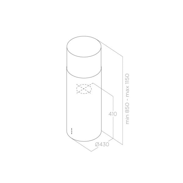 ELICA Aspirator TUBE PRO ISLAND IXA43