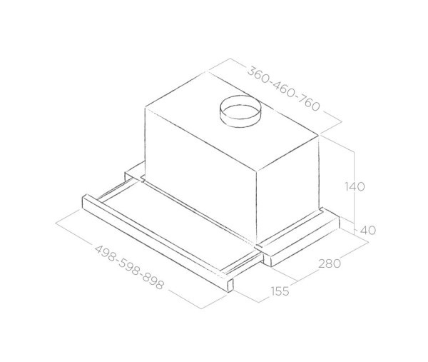 ELICA Aspirator ELITE14LUXWHA60