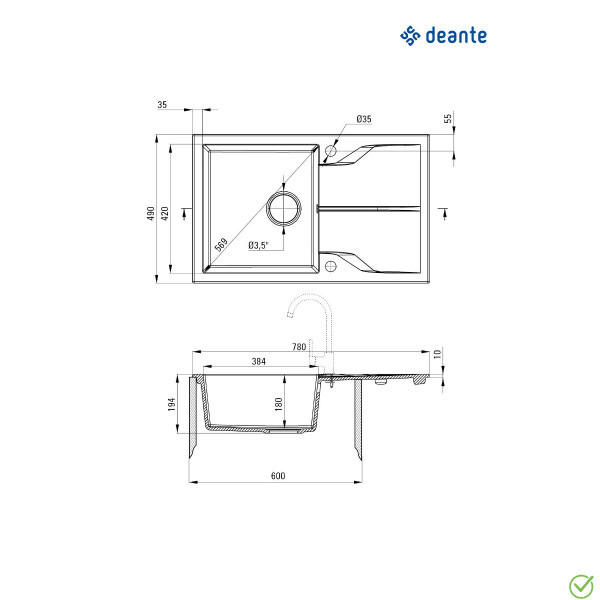 Deante Sudopera Andante 78BLO