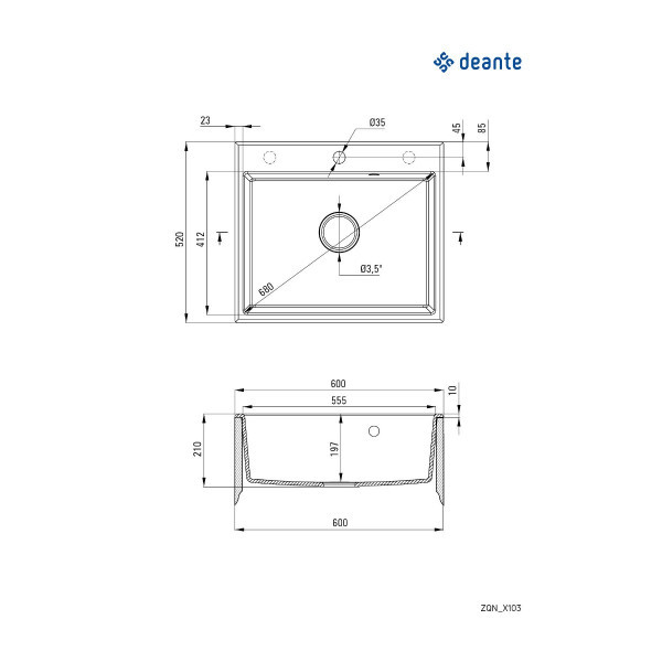 Deante Sudopera Andante 60MGR