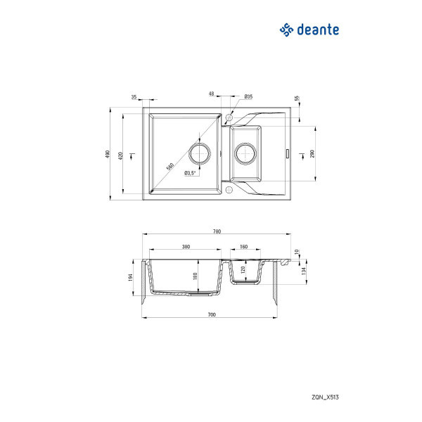 Deante Sudopera Andante 78WH20