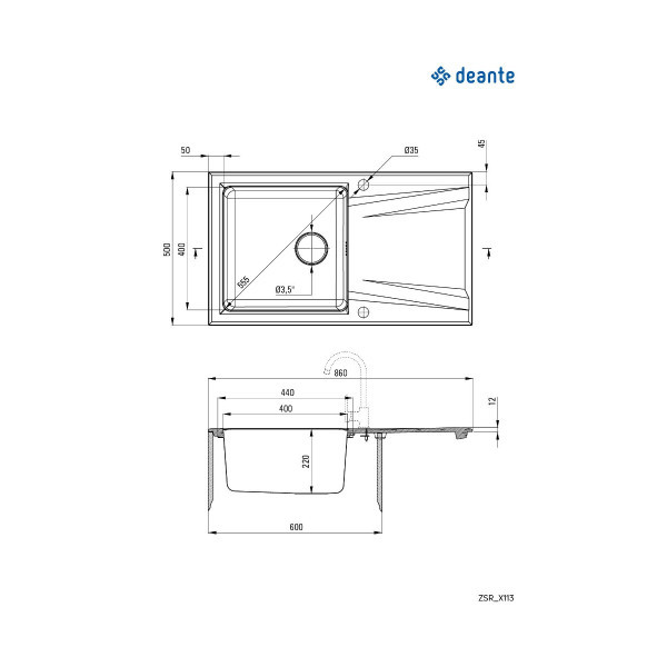 Deante sudopera Prime 86WH0