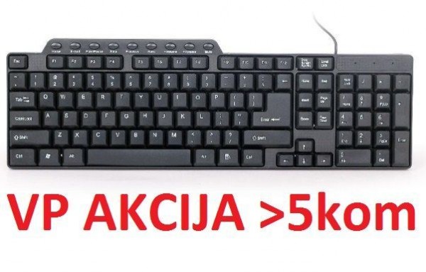 GEMBIRD KB-UM-104  Multimedijalna tastatura US layout black USB(306)