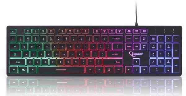 GEMBIRD KB-UML-01  Rainbow multimedijalna tastatura sa pozadinskim osvetljenjem, US layout USB