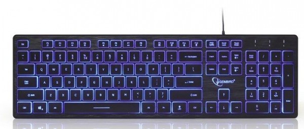 GEMBIRD KB-UML3-01  tastatura multimedijalna sa pozadinskim osvetljenjem, US layout USB