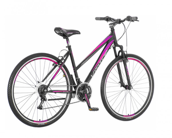 VISITOR Ženski bicikl TUR282AMSP 28''/19'' Smart crno-ljubičasto-rozi