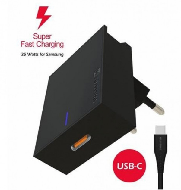 PUNJAC ZA MOBILNI 25W+USB C 1.2M BELA  SWISSTEN