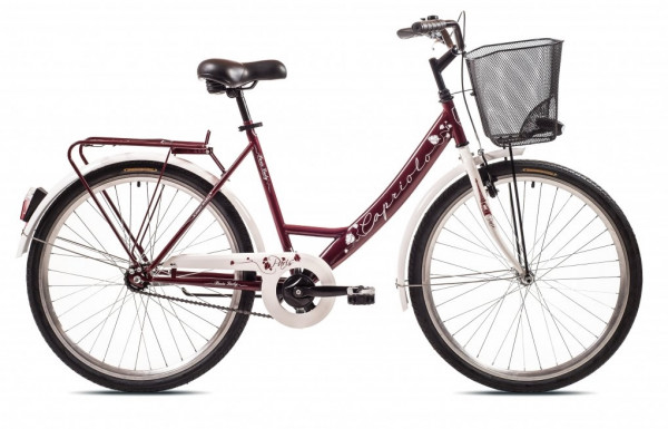 CAPRIOLO Ženski bicikl Paris lady 26''HT bordo-belo 19'' (919270-19)