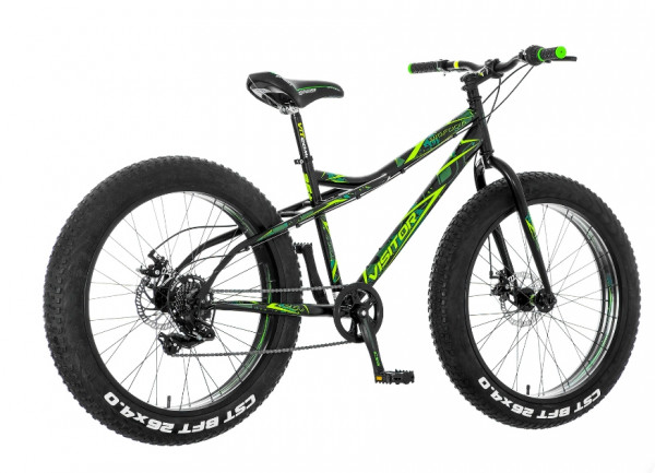 VISITOR Muški bicikl Fat bike FAT262D2STR 26''/16'' crno-zelena
