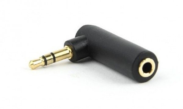 GEMBIRD A-3.5M-3.5FL  3.5 mm stereo audio right angle adapter