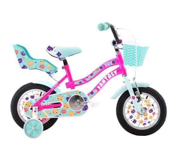 YI MING TECH Dečiji bicikl Adria fantasy 12''HT pink-tirkiz (TR920120-12)