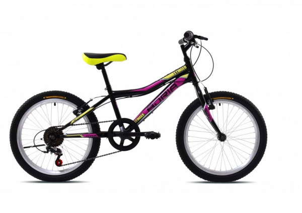 CAPRIOLO Dečiji bicikl Adria stigner 20''/6HT crno-ljubičasto 11'' (921163-11)
