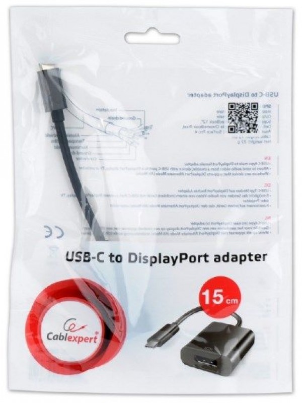 GEMBIRD A-CM-DPF-01  USB-C to DisplayPort adapter, black