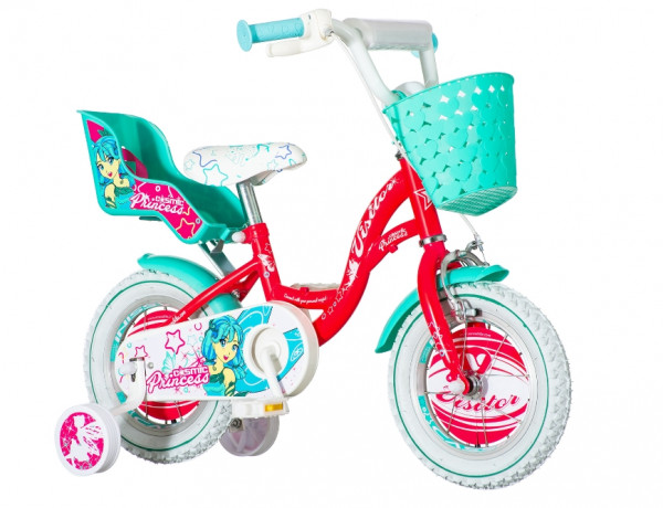 VISITOR Dečiji bicikl COS120 Cosmic princess 12'' roze-tirkizno-bela