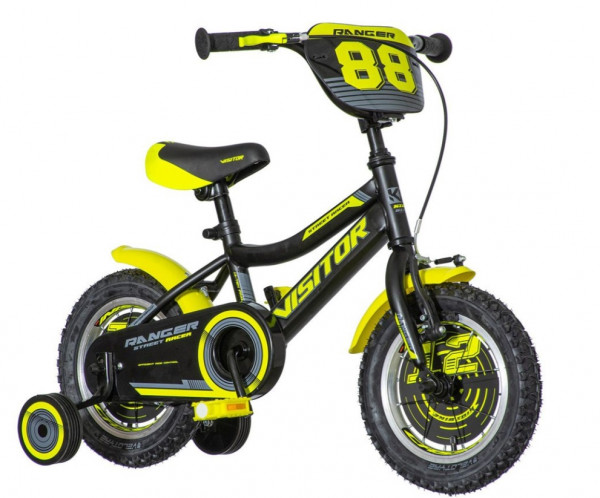 VISITOR Dečiji bicikl RAN120 12'' Ranger crno-žuti