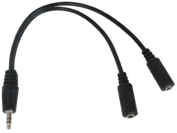 GEMBIRD CCA-415-0.1M  3.5mm stereo plug to 2X3.5mm stereo socket 10cm audio splitter kabl