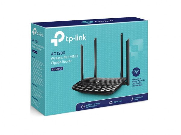 TP-LINK Wi-Fi Ruter AC1200 Dual-Band, 5x Gigabit port, 4x eksterna antena