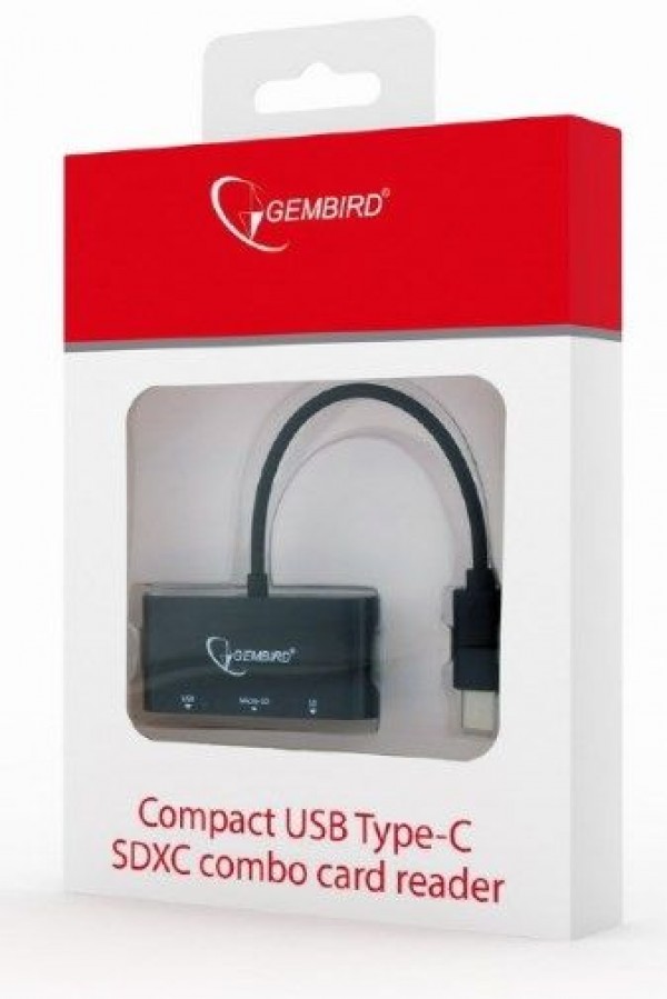 GEMBIRD UHB-CR3-02  USB Type-C SDXC citac kartica za mobilne telefone i tablete
