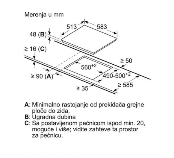 BOSCH Ugradna ploča PKE645BB2E