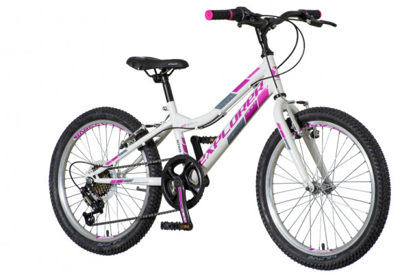 EXPLORER Dečiji bicikl RHI208S6 20''/11'' Rhino belo-roze-siva