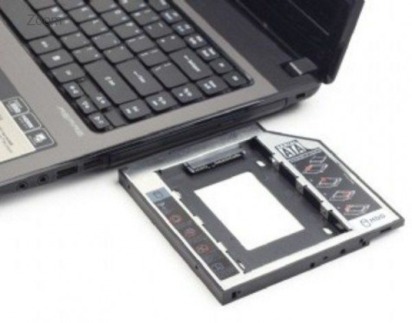 GEMBIRD MF-95-02  Fioka za montazu 2.5'' SSD/SATA HDD(do12.7mm) u 5.25'' leziste u Laptop umesto optike