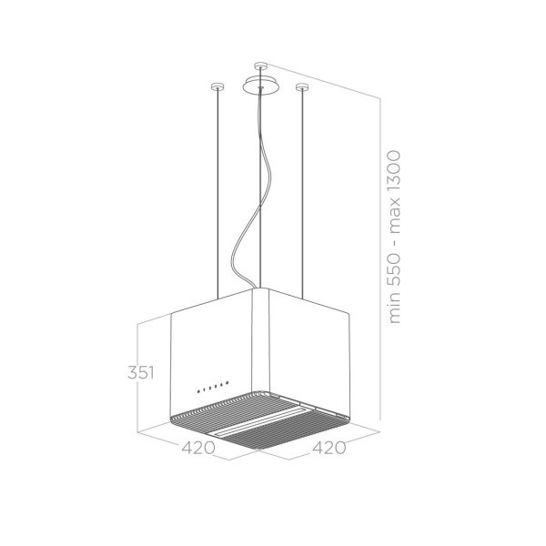 ELICA Aspirator PIX CONCRETE F42