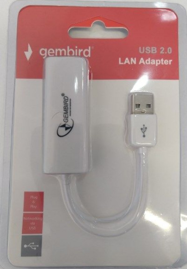 GEMBIRD NIC-U6  USB 2.0 to Fast Ethernet LAN adapter 10 100 white ( mrezna kartica) (415)