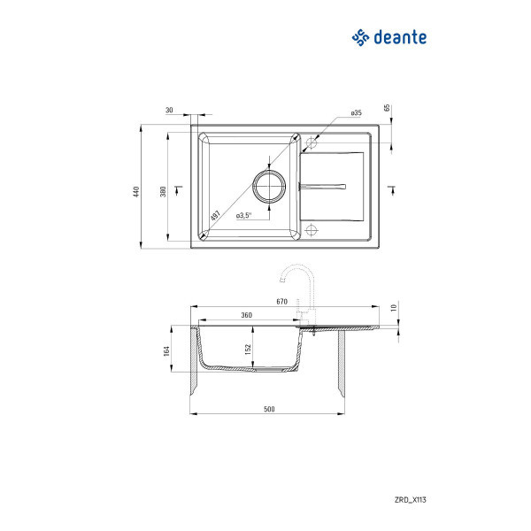 Deante sudopera Leda 67BGO ZRD 5113