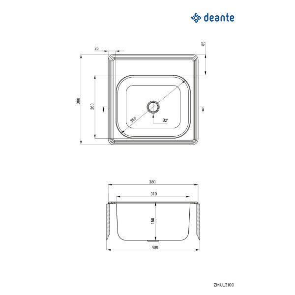 Deante sudopera Techno 38IXD