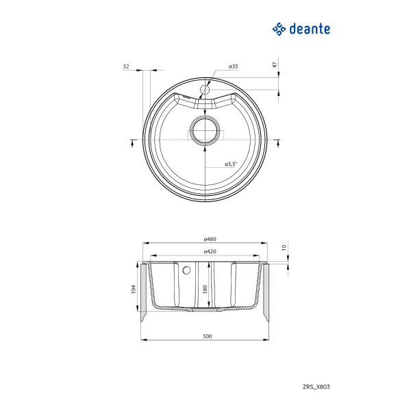 Deante sudopera Solis 48WH