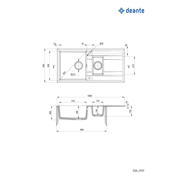 Deante sudopera Eridan 100AL1.5O