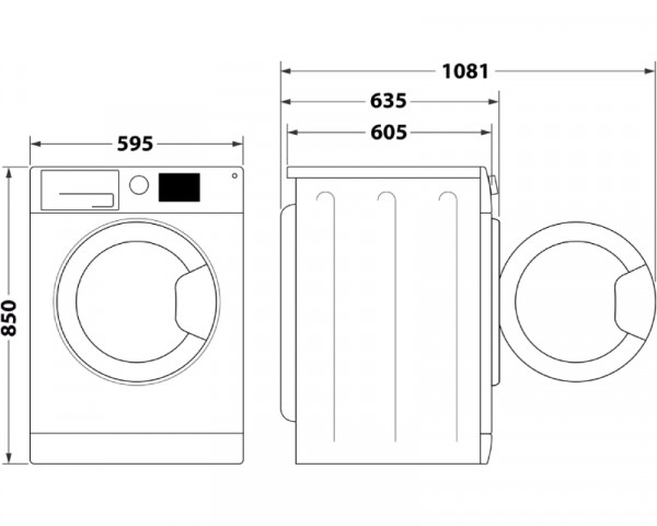 WHIRLPOOL FFWDD 107426 BSV EE mašina za pranje i sušenje veša