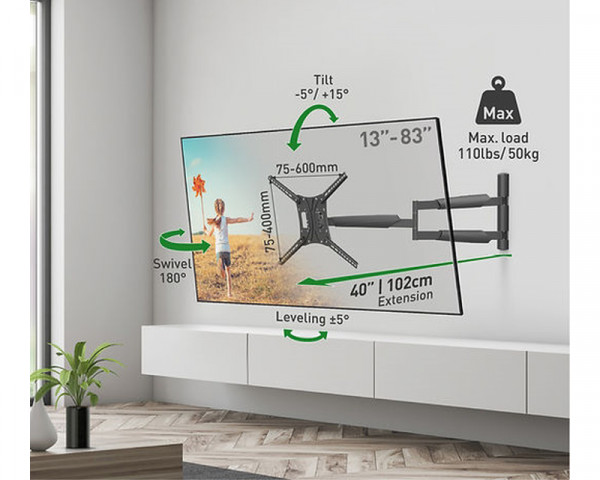 BARKAN BM443XL LCD TV zglobni zidni nosač od 13 do 83 inča 