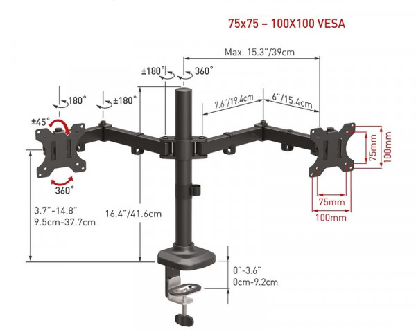 BARKAN M142T stoni nosač za monitore 13''-27''