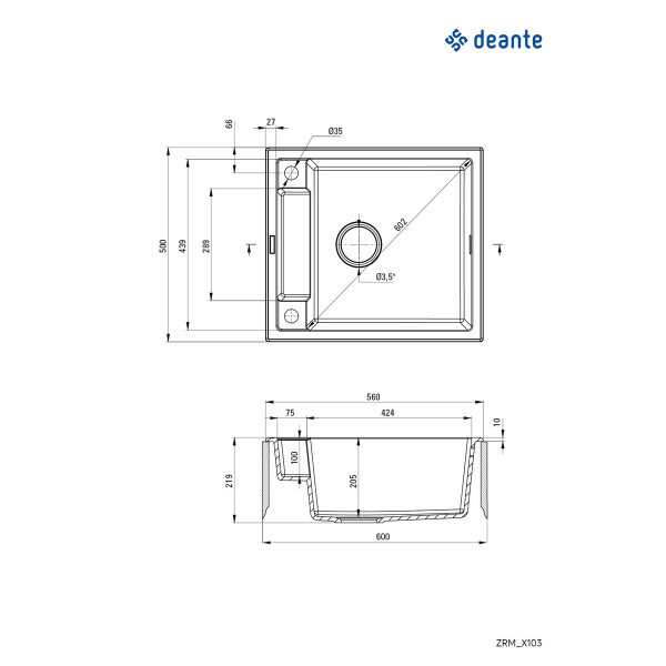 Deante sudopera magnetic ZRM G103