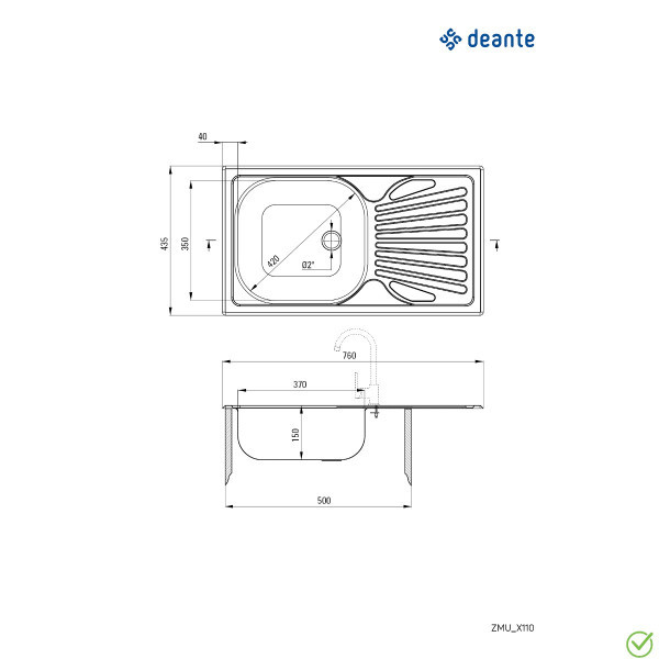 Deante Sudopera Techno 76IX0