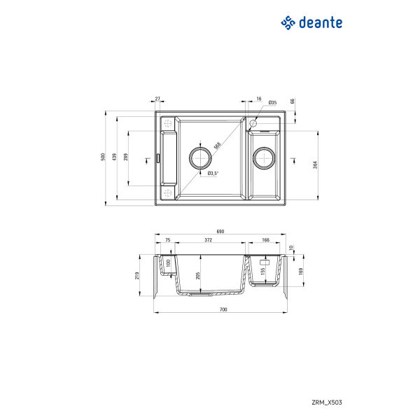 Deante sudopera magnetic ZRM G503