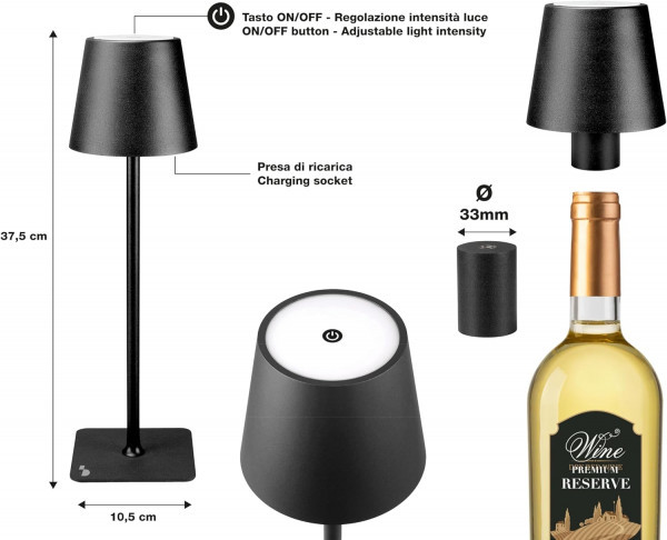 BEPER Punjiva stona lampa 2 u 1  P201UTP111